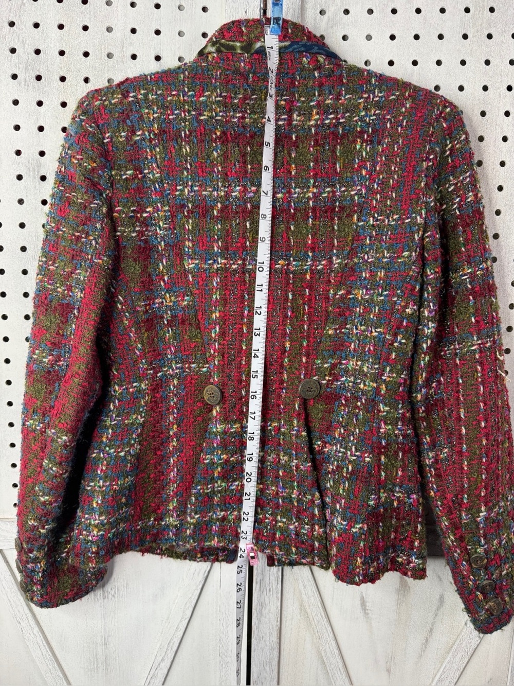 Christian Lacroix Bazaar Multicolor Boucle Blazer Fringe Trim Designer Jacket - Picture 6 of 14